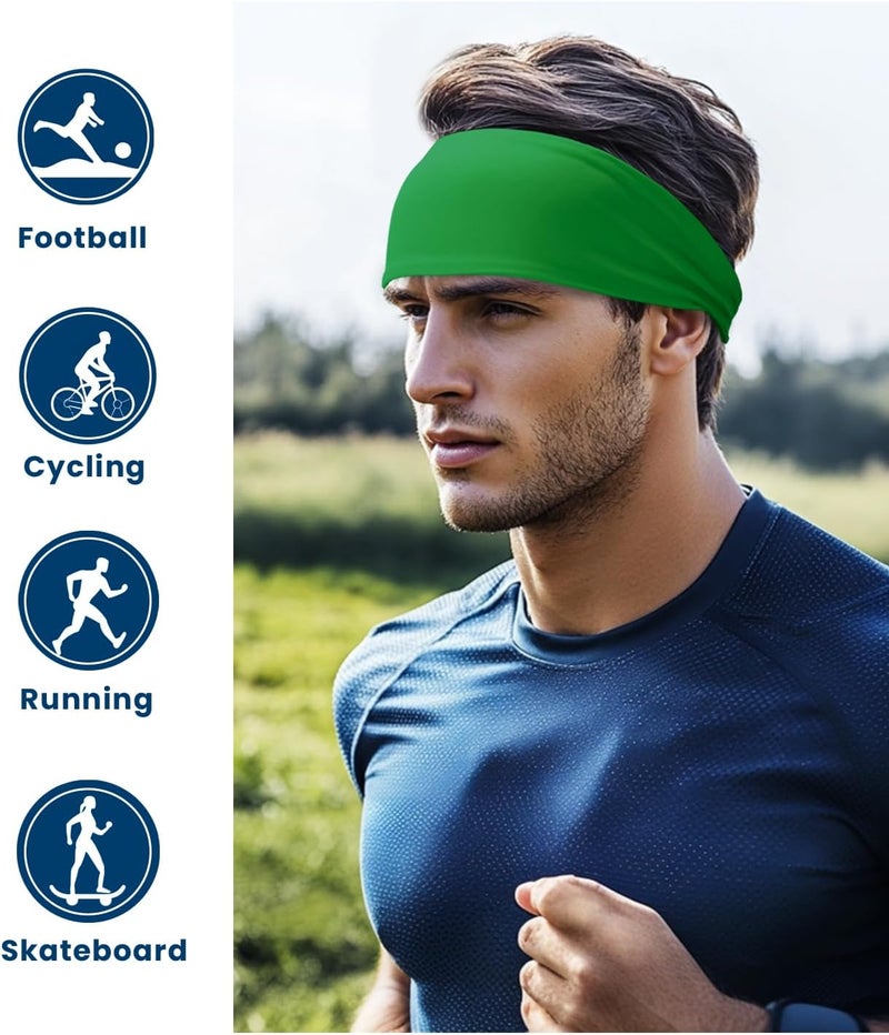 Supeniu Headband for Men & Women, Sweat Wicking Sports Sweatband Headbands, Workout Running Training Yoga Basketball Hairband - Image 3